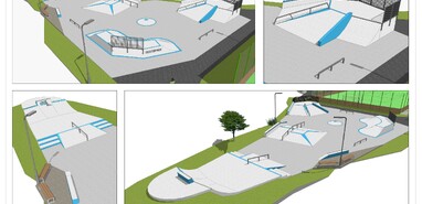 Návrh skateparku a in-linové dráhy - studie